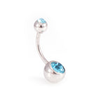 Surgical Steel & Acrylic 14G CZ & Flexi Belly Rings Vibrant - 6 Pack