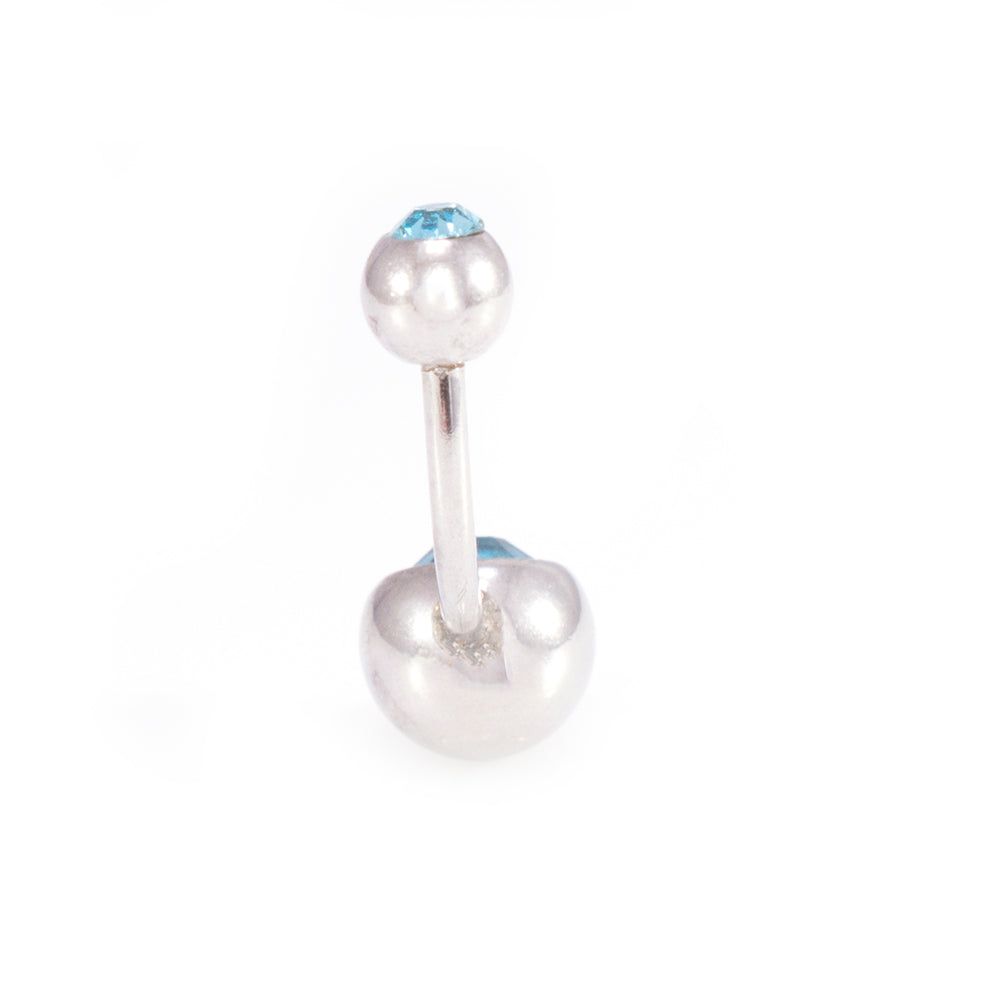 Surgical Steel & Acrylic 14G CZ & Flexi Belly Rings Vibrant - 6 Pack