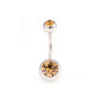 Surgical Steel & Acrylic 14G CZ & Flexi Belly Rings Vibrant - 6 Pack