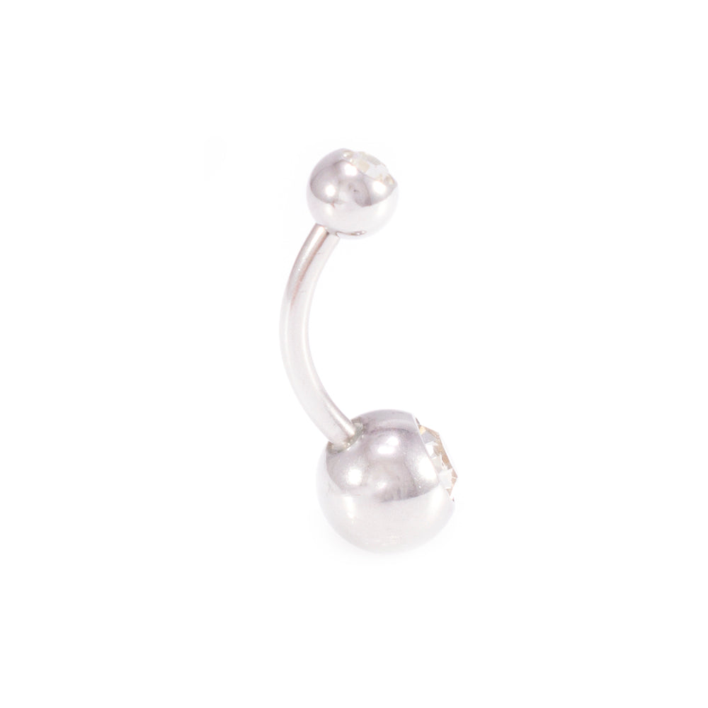 Surgical Steel & Acrylic 14G CZ & Flexi Belly Rings Assorted - 6 Pack