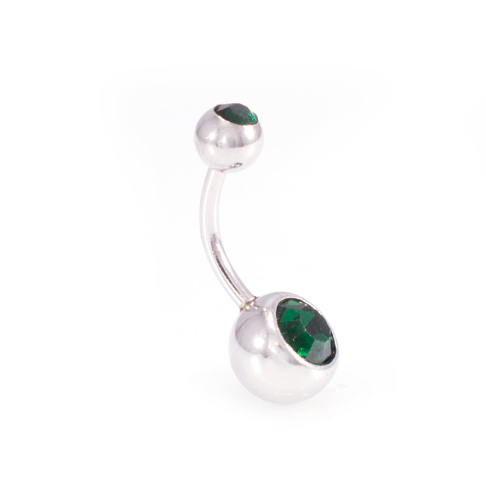 Surgical Steel & Acrylic 14G CZ & Flexi Belly Rings Assorted - 6 Pack