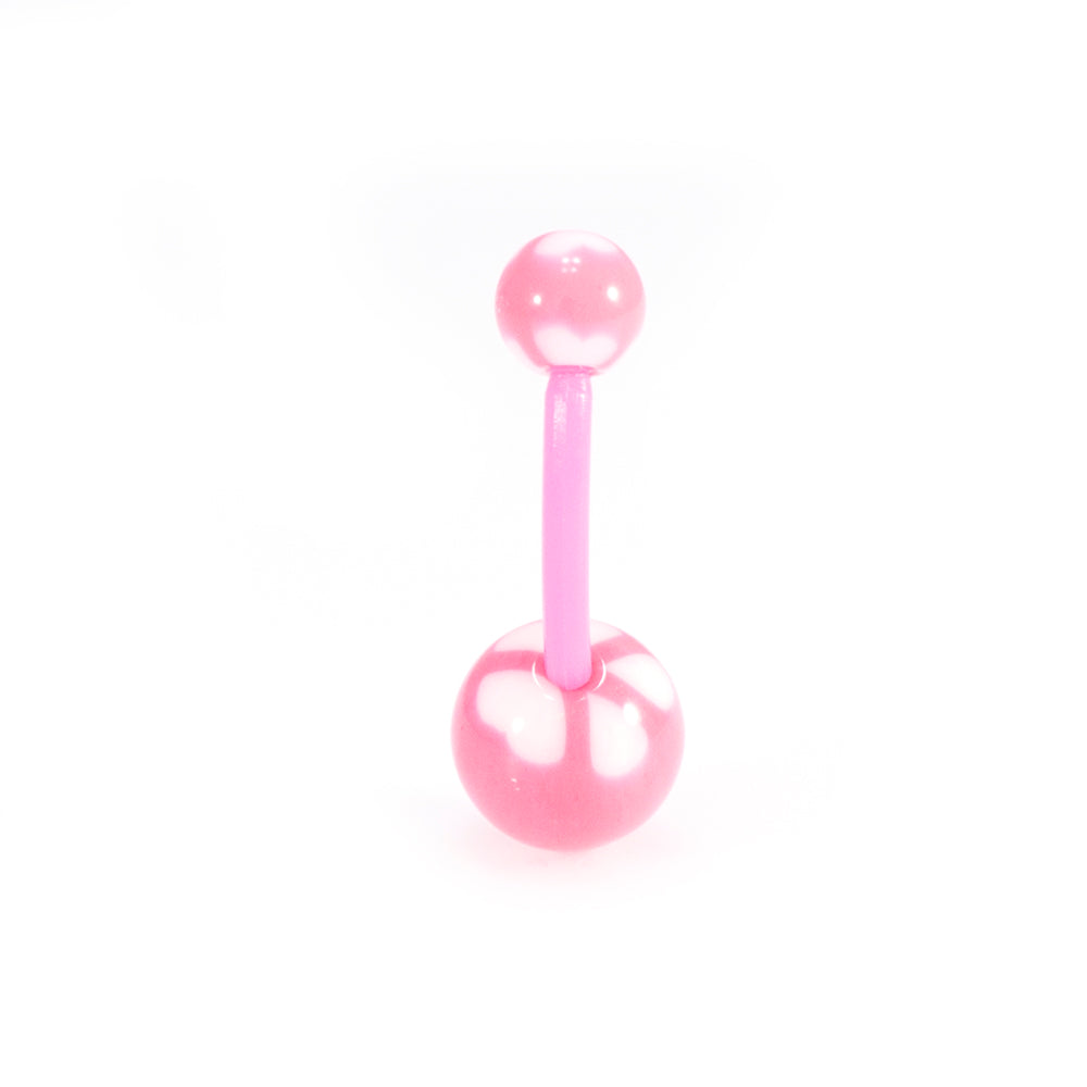 Surgical Steel & Acrylic 14G CZ & Flexi Belly Rings Assorted - 6 Pack