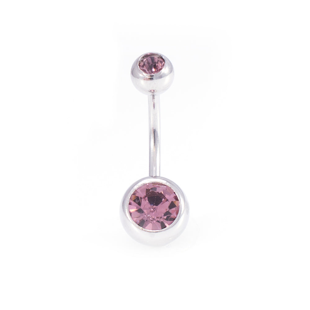 Surgical Steel & Acrylic 14G CZ & Flexi Belly Rings Neon - 6 Pack