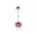 Surgical Steel & Acrylic 14G CZ & Flexi Belly Rings Neon - 6 Pack