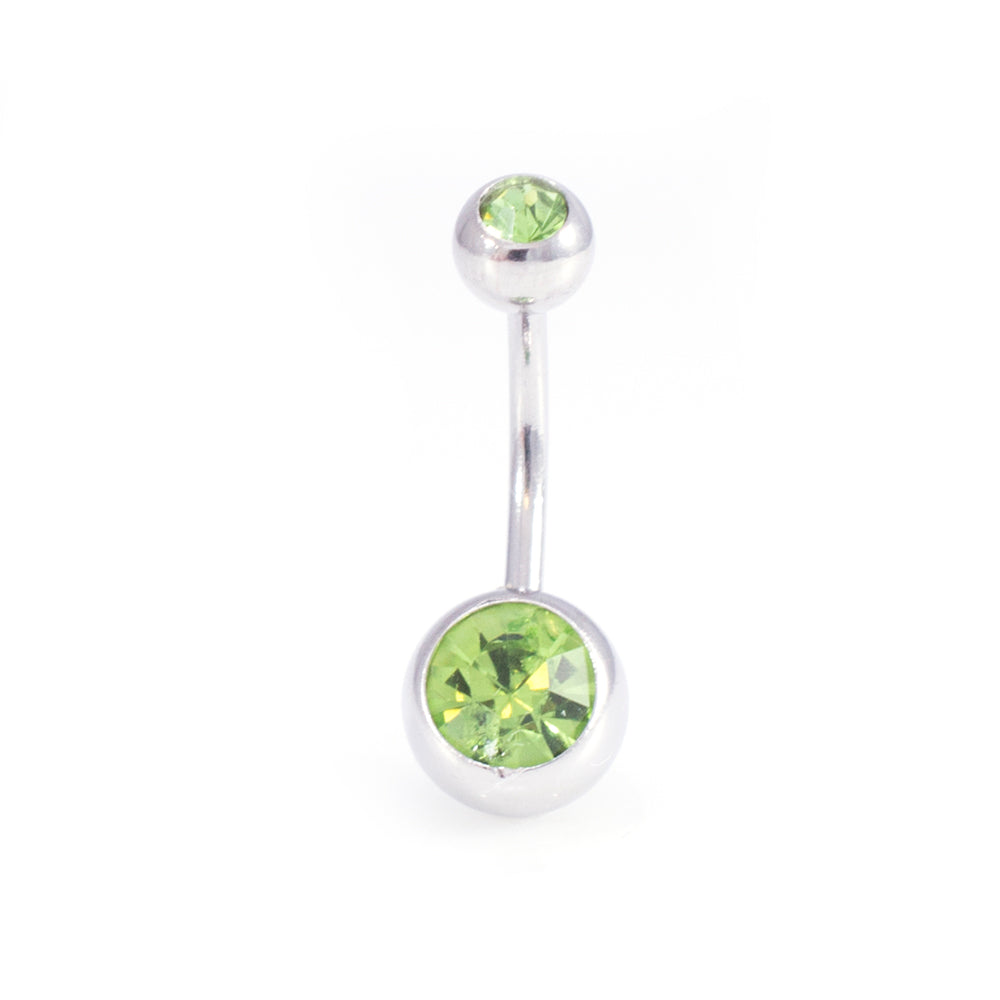 Surgical Steel & Acrylic 14G CZ & Flexi Belly Rings Neon - 6 Pack