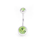 Surgical Steel & Acrylic 14G CZ & Flexi Belly Rings Neon - 6 Pack