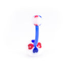 Surgical Steel & Acrylic 14G CZ & Flexi Belly Rings Neon - 6 Pack