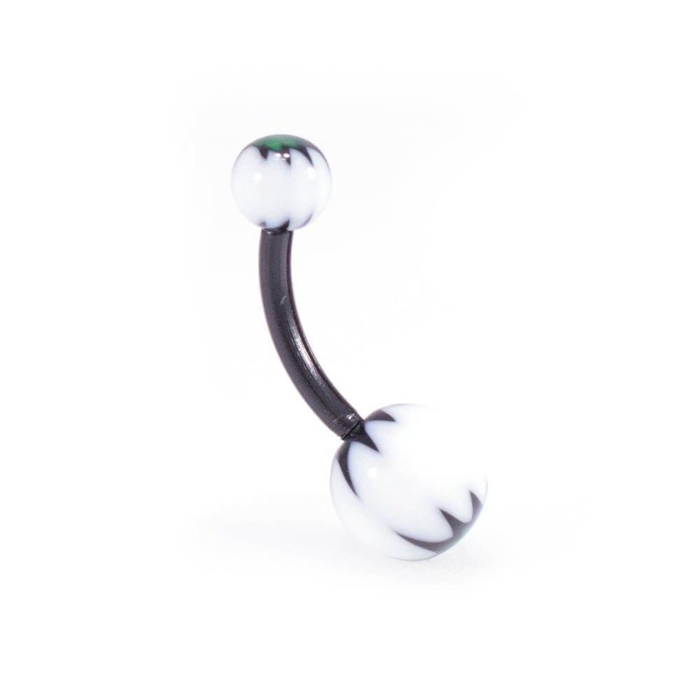 Surgical Steel & Acrylic 14G CZ & Flexi Belly Rings Neon - 6 Pack