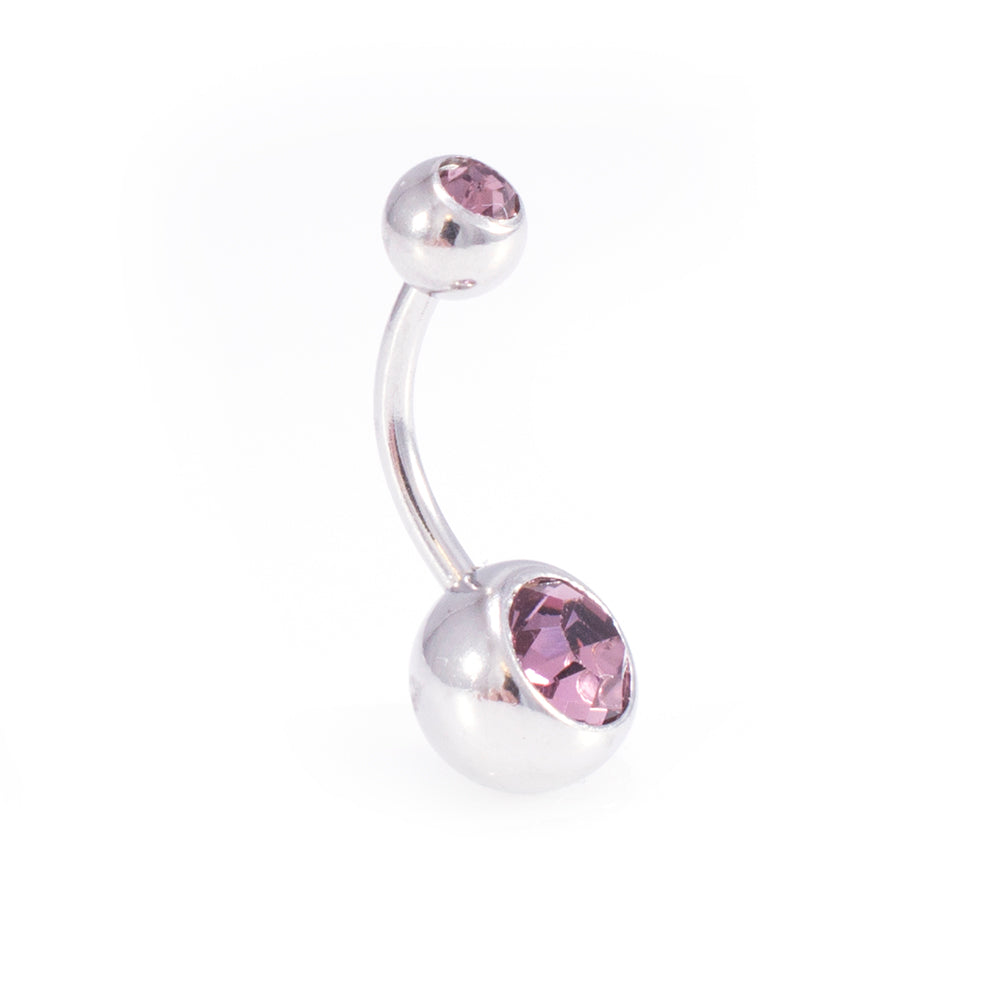 Surgical Steel & Acrylic 14G CZ & Flexi Belly Rings Neon - 6 Pack