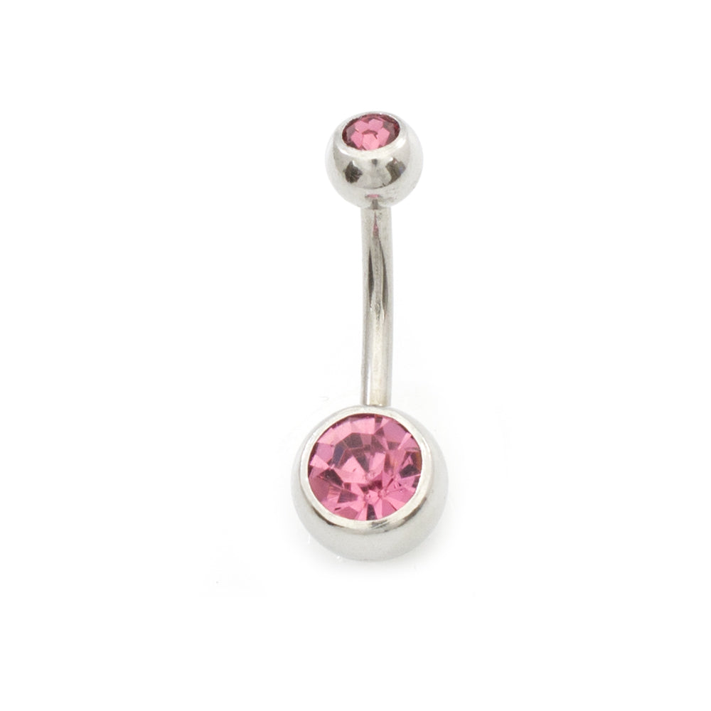 Surgical Steel 14 Gauge Belly Rings with CZ Star Dangle - 2 Pack - photo 3