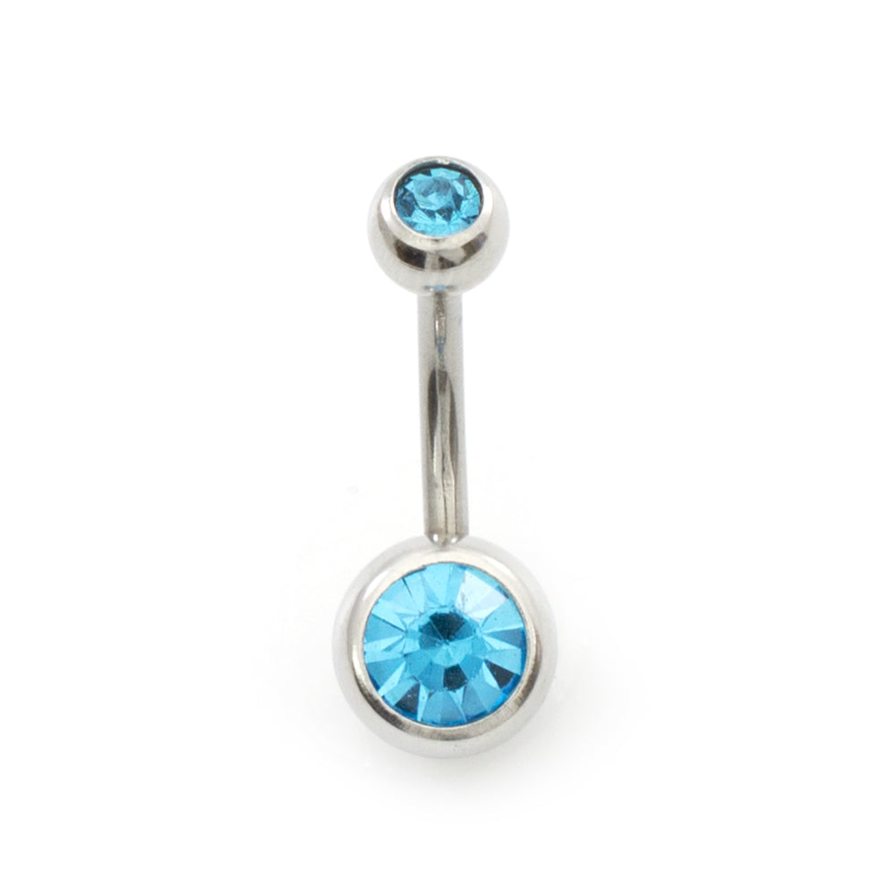 Surgical Steel 14 Gauge Belly Rings with CZ Hamsa Hand - 2 Pack - photo 3