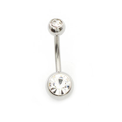 Surgical Steel 14 Gauge Belly Rings with CZ Hamsa Hand - 2 Pack - photo 13