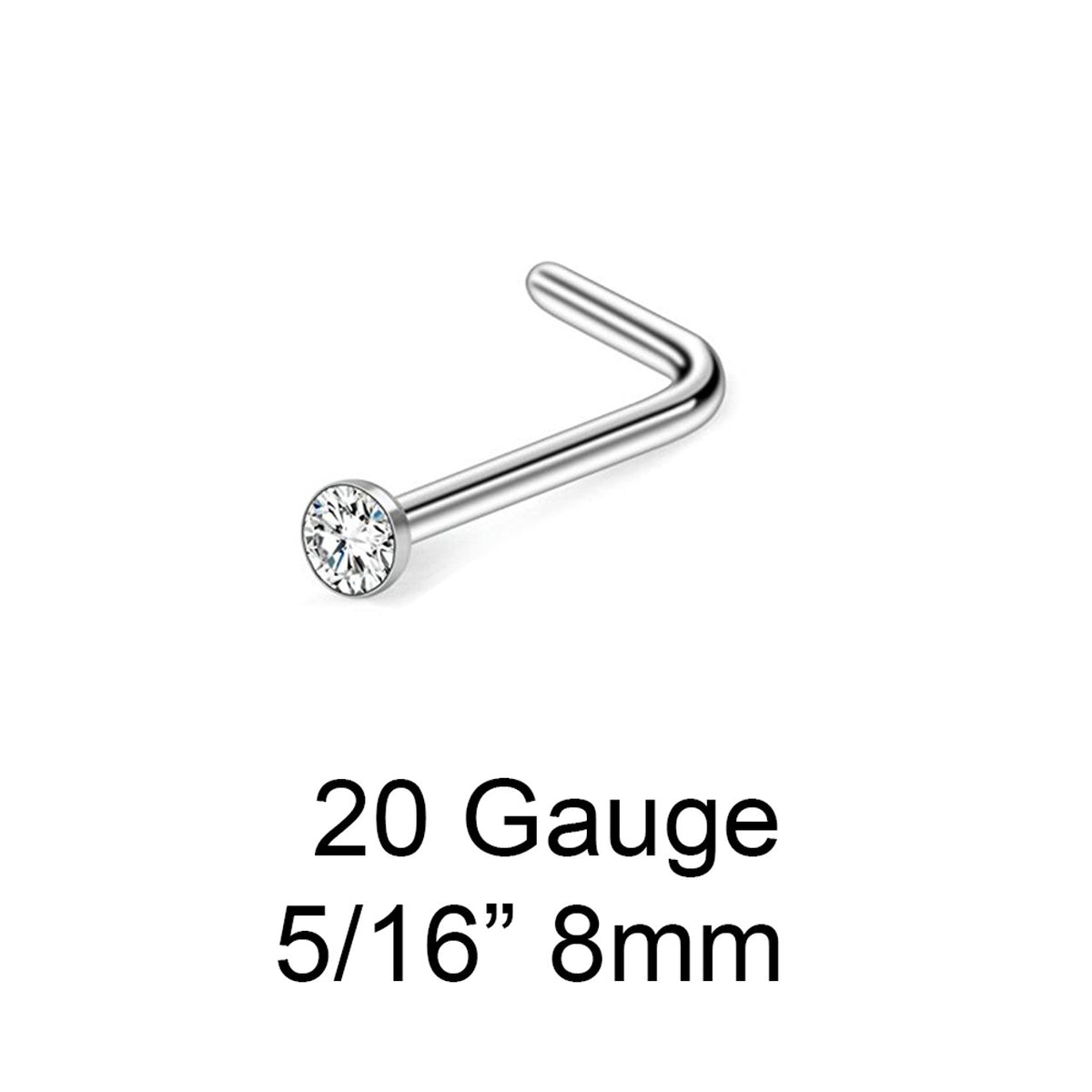 Surgical Steel Nose Ring Stud 20 Gauge Basic's Assortment Kit - Pair - Kruelty - Photo 11