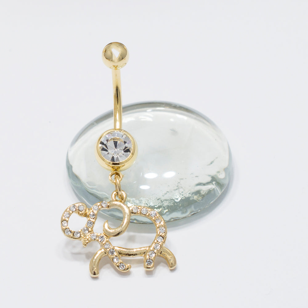 Gold IP Elephant Belly Ring, Nipple Shields & Septum Clicker - 3 Pack - photo 2