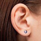 Surgical Steel Earring Stud 20 Gauge Round CZ Gem - Kruelty - Photo 3