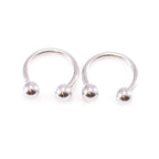 Surgical Steel 14 Gauge Horseshoe, Captive & Labret Set - 10 Pack