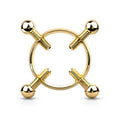 Surgical Steel Non- Adjustable Nipple Ring Clamp & 4 Screws - Pair - Kruelty - Photo 4