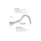 Surgical Steel & Rose Gold 20 Gauge Nose Screw Ball End - Pair