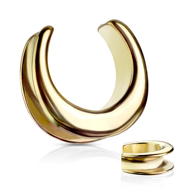 Surgical Steel Saddle Spreader Plug Ear Tunnel 00 to 1" Gauge - Pair - Kruelty - Photo 5