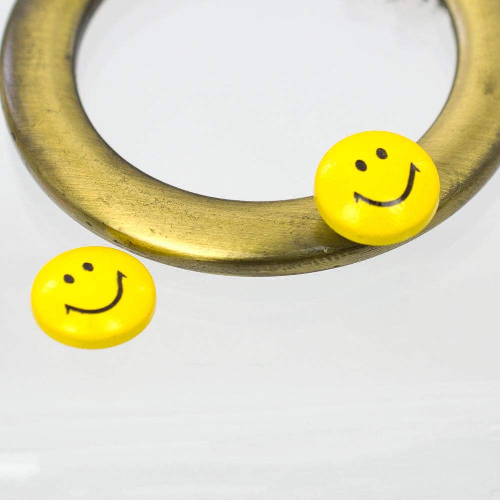 Surgical Steel Smiley Face Magnetic Earrings 6mm - Pair - photo 5