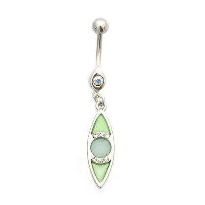 Surgical Steel 14 Gauge Luxe Modz Pastel Blue Eye Dangle Belly Ring - photo 6