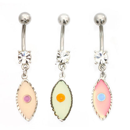 Surgical Steel 14 Gauge Luxe Modz Pastel Dangle Eye Belly Ring
