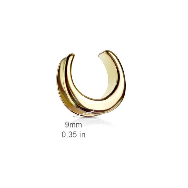 Surgical Steel Saddle Spreader Plug Ear Tunnel 00 to 1" Gauge - Pair - Kruelty - Photo 4