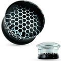 Double Flared Glass Plugs Ear 2 to 5/8" Gauge & Black Honeycomb - Pair - Kruelty