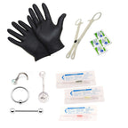 Surgical Steel Body Piercing Kit Belly, Tongue, Ear, Nose & Lip