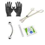 Surgical Steel 16 Gauge Curved Barbell Sterilized Piercing Kit