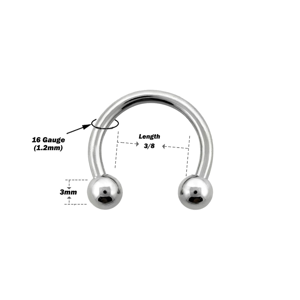 Surgical Steel 16 Gauge Horseshoe Sterilized Piercing Kit