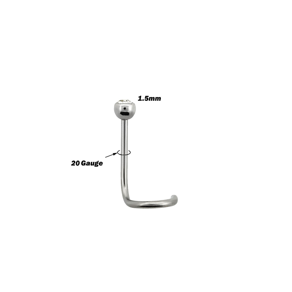 Surgical Steel 20 Gauge Nose Screw Sterilized Piercing Kit