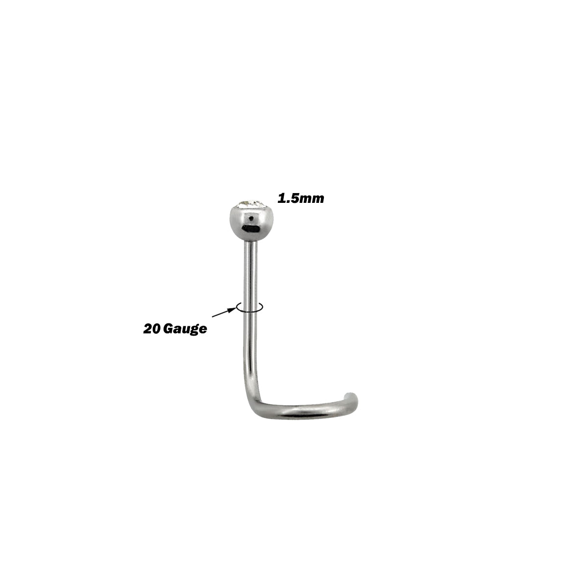 Surgical Steel 20 Gauge Nose Screw Sterilized Piercing Kit
