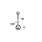 Titanium 14 Gauge Belly Ring Sterilized Piercing Kit