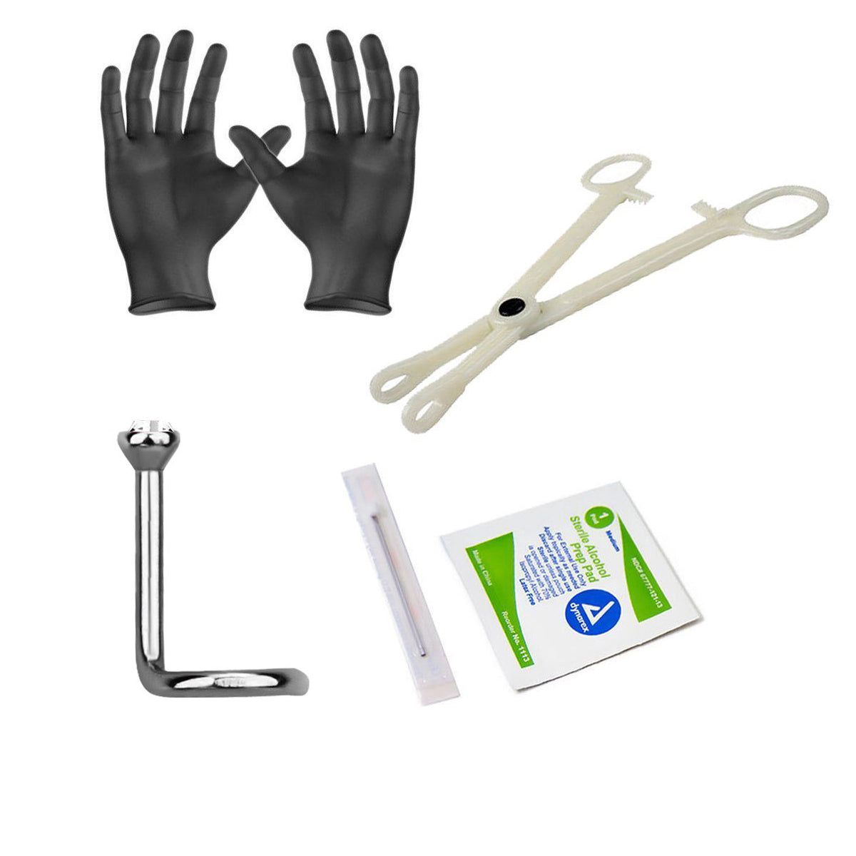 Titanium 18 Gauge Nose Screw Sterilized Piercing Kit