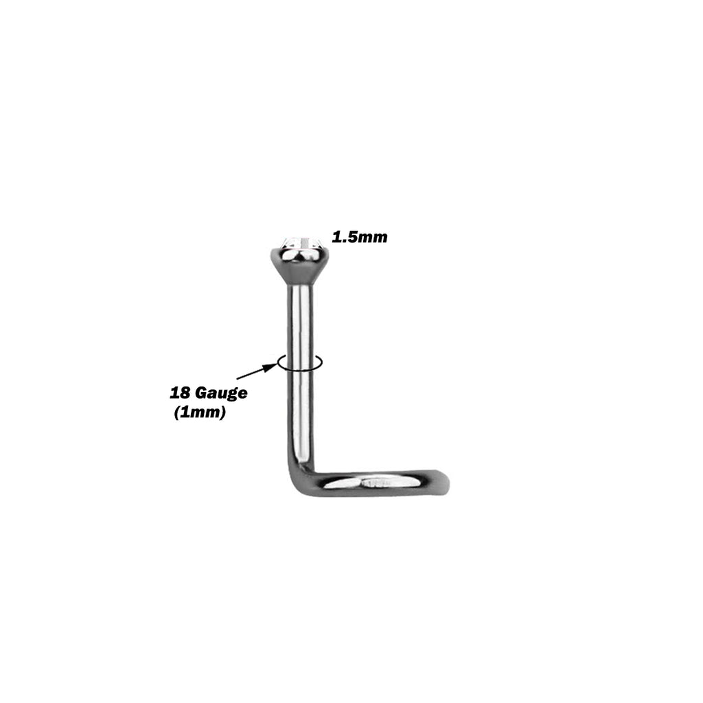 Titanium 18 Gauge Nose Screw Sterilized Piercing Kit
