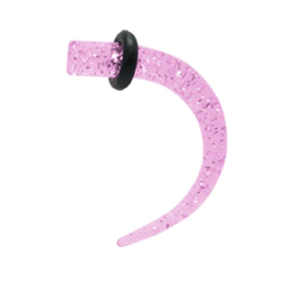 Glitter Acrylic Curved Ear Tapers 6 Gauge - Pair - photo 3