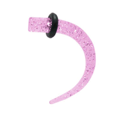 Glitter Acrylic Curved Ear Tapers 6 Gauge - Pair - photo 3