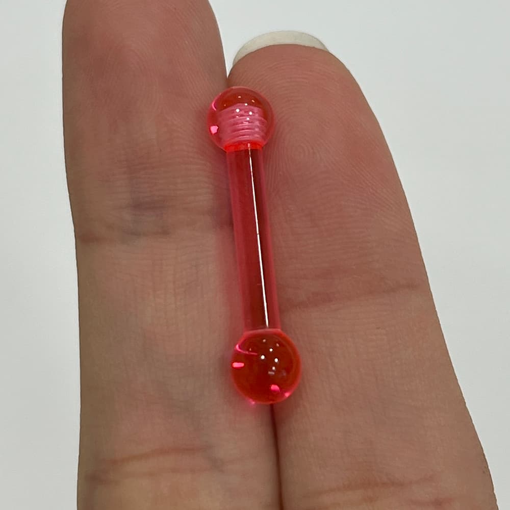 Ultra Violet Acrylic 8 Gauge Straight Barbell - photo 3
