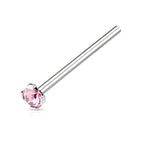 Surgical Steel 20 Gauge Bendable Nose Ring CZ - 10 Pack - View 6