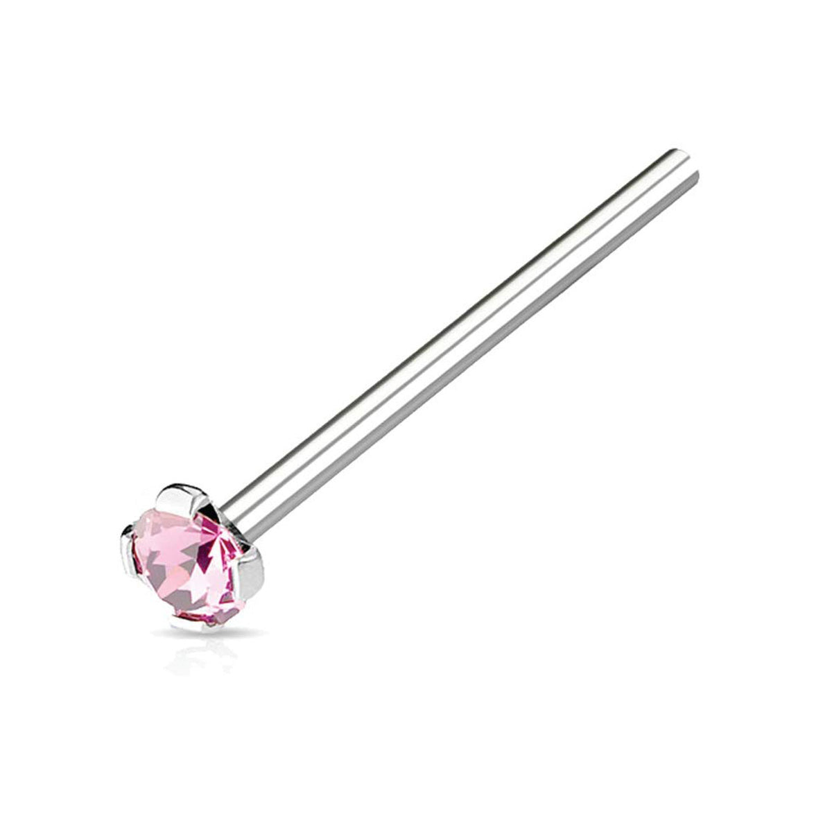 Surgical Steel 20 Gauge Bendable Nose Ring CZ - 10 Pack - View 6