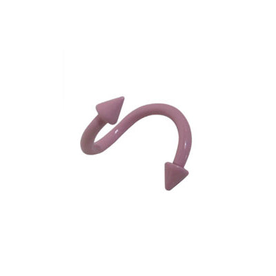 Surgical Steel 16 Gauge Pink Plated Twister Ring