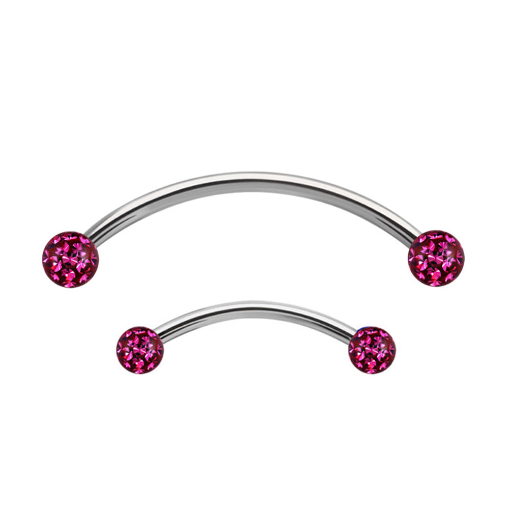 Titanium 16 Gauge Ferido Ball Snake Eyes Tongue Barbell