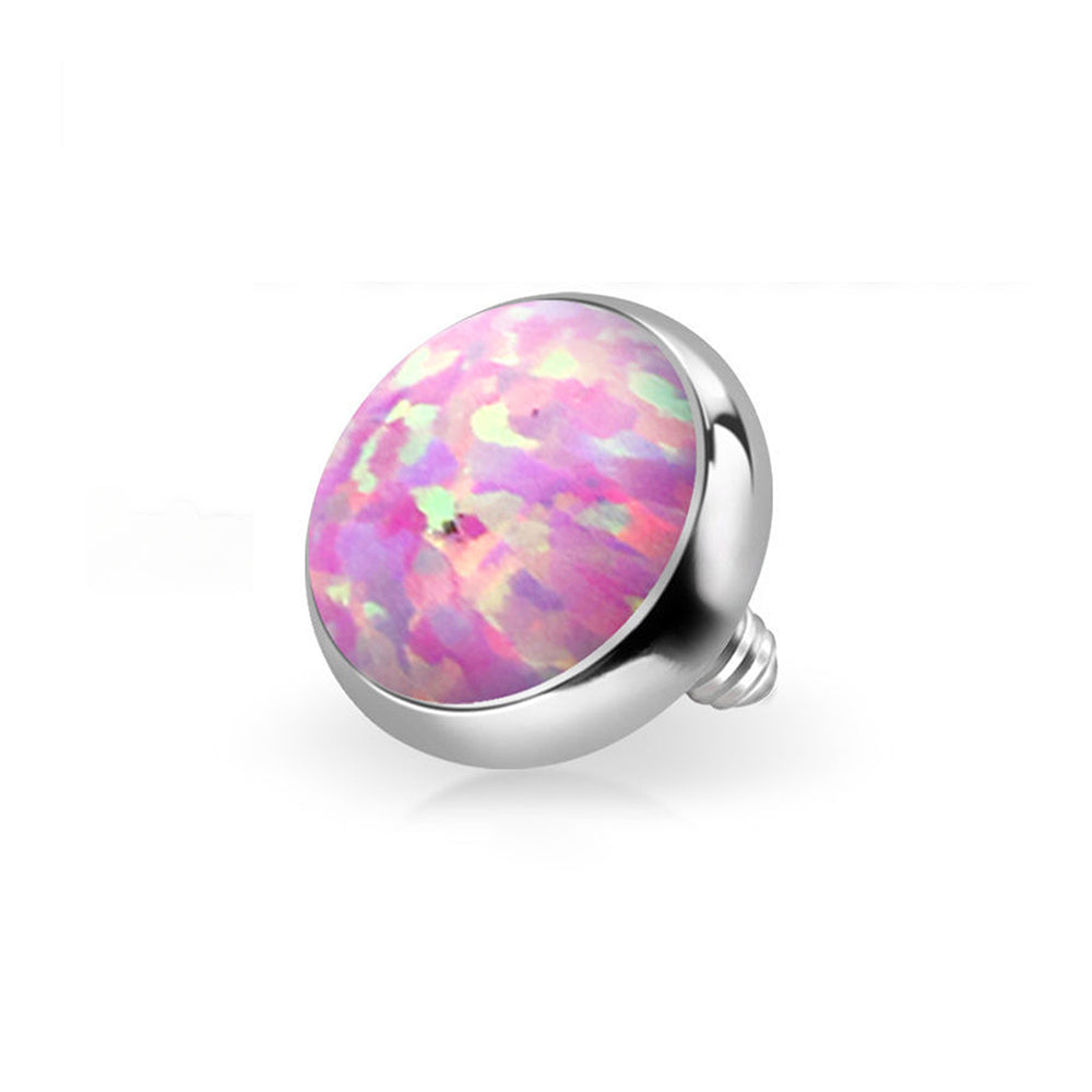 Titanium 14 Gauge Dermal Anchor Top with Synthetic Opal - photo 6