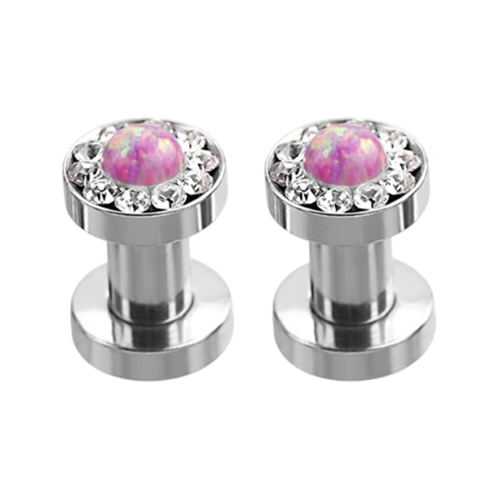 Surgical Steel Screw Fit Tunnels 6 to 0 Gauge - 5 Colors - Pair