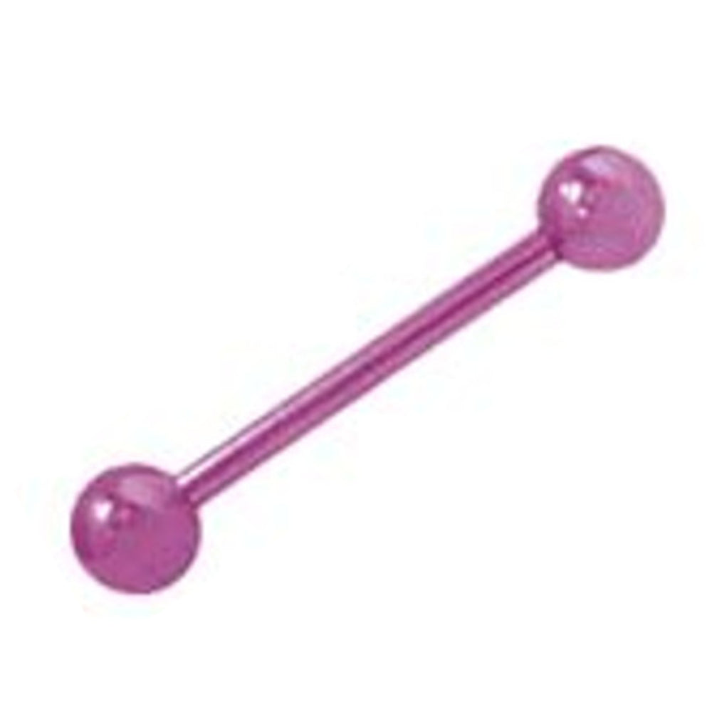 Titanium 14 Gauge Colored Straight Barbell with 5mm Ball - 1/2 Inch - photo 5