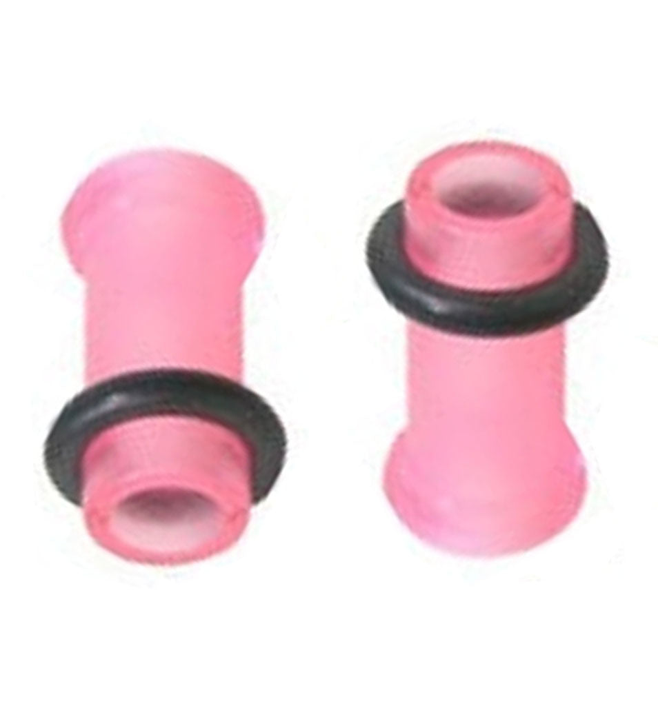 Acrylic 2 Gauge UV Glow Single Flare Ear Tunnels - Pair - photo 2