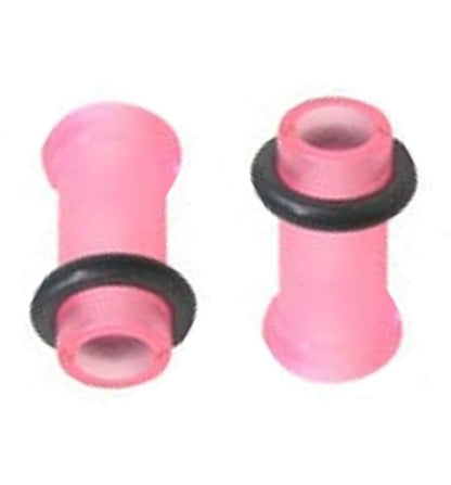 Acrylic 2 Gauge UV Glow Single Flare Ear Tunnels - Pair - photo 2