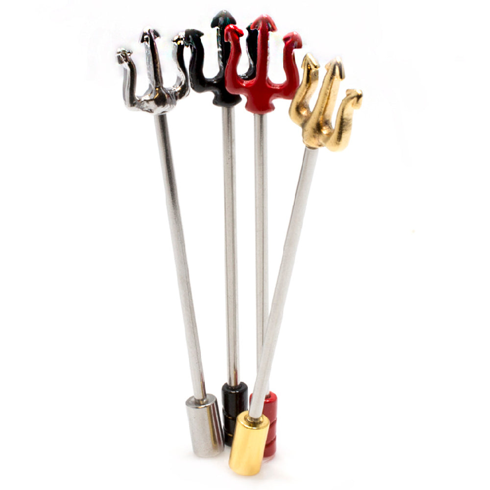 Surgical Steel 14 Gauge Industrial Barbell with Pitchfork Trident - photo 4