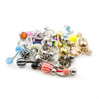Surgical Steel 14 Gauge Belly Rings Randomly Picked - 10 Pack